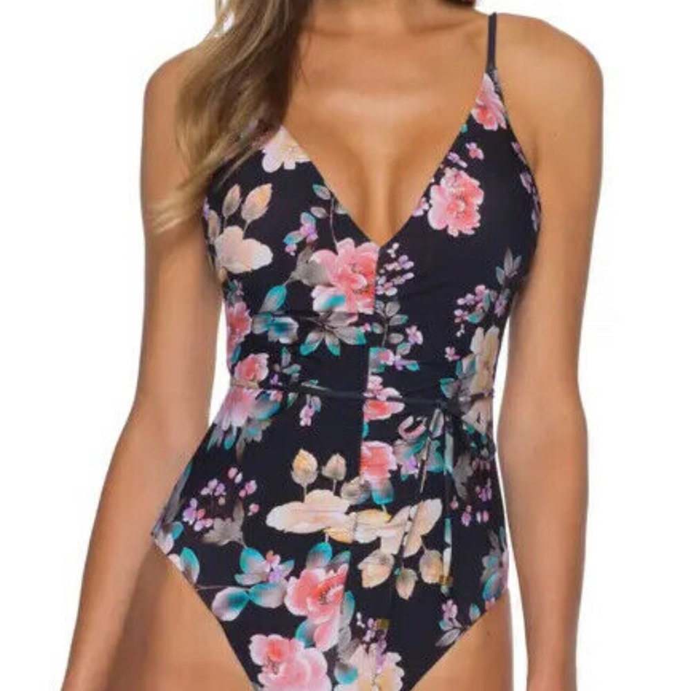 NEW!!! BECCA First Date Floral One-Piece Swimsuit SMALL